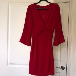 Tahari Petite Scarlet Red Dress